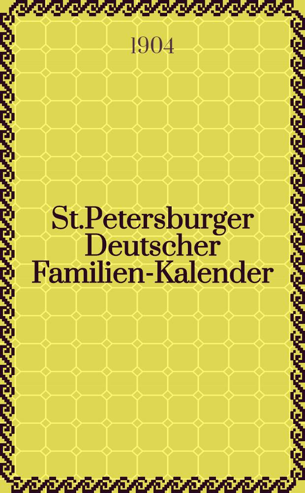 St.Petersburger Deutscher Familien-Kalender