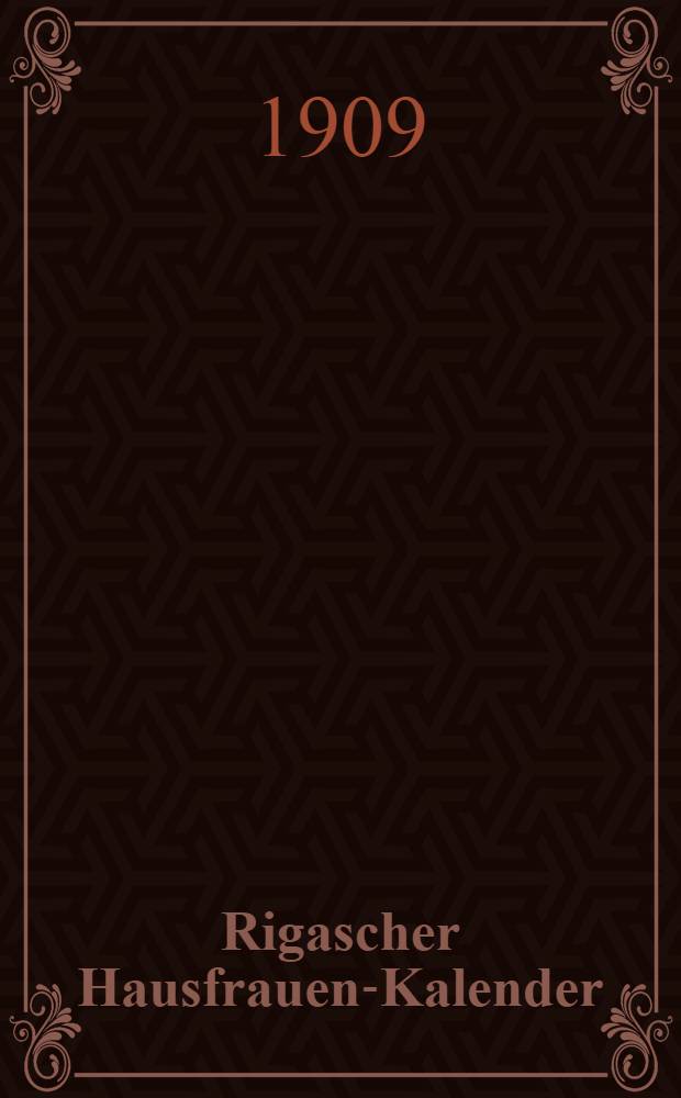 Rigascher Hausfrauen-Kalender