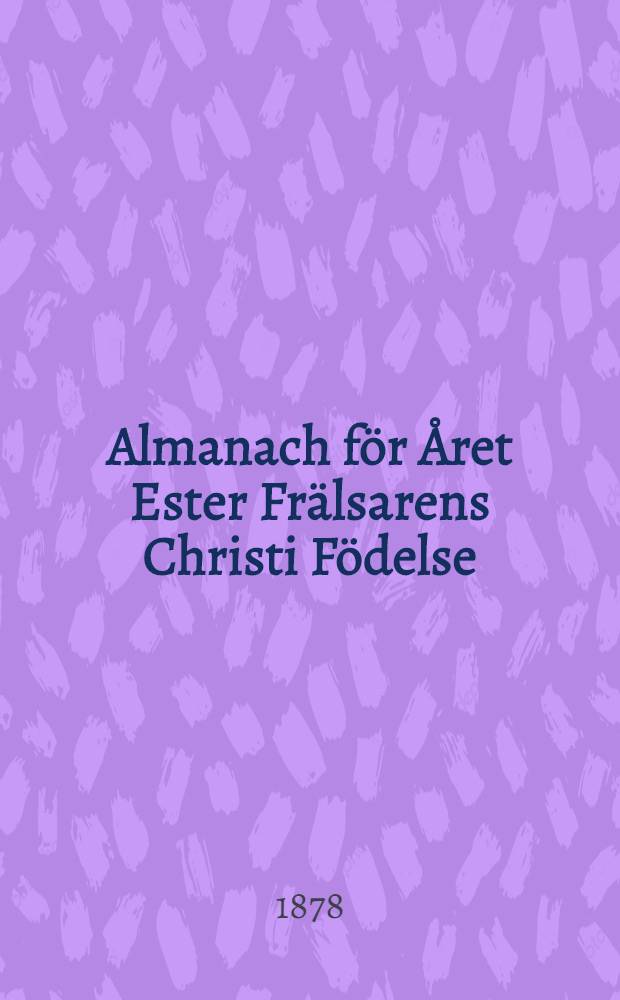 Almanach för Året Ester Frälsarens Christi Födelse : Till Åbo Horizont
