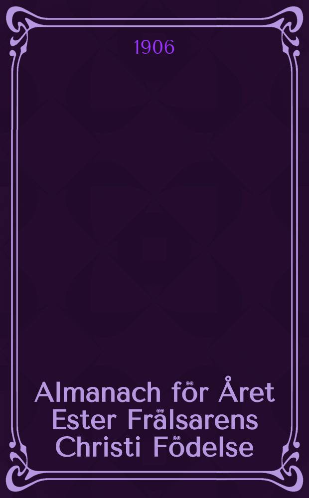 Almanach för Året Ester Frälsarens Christi Födelse : Till Åbo Horizont