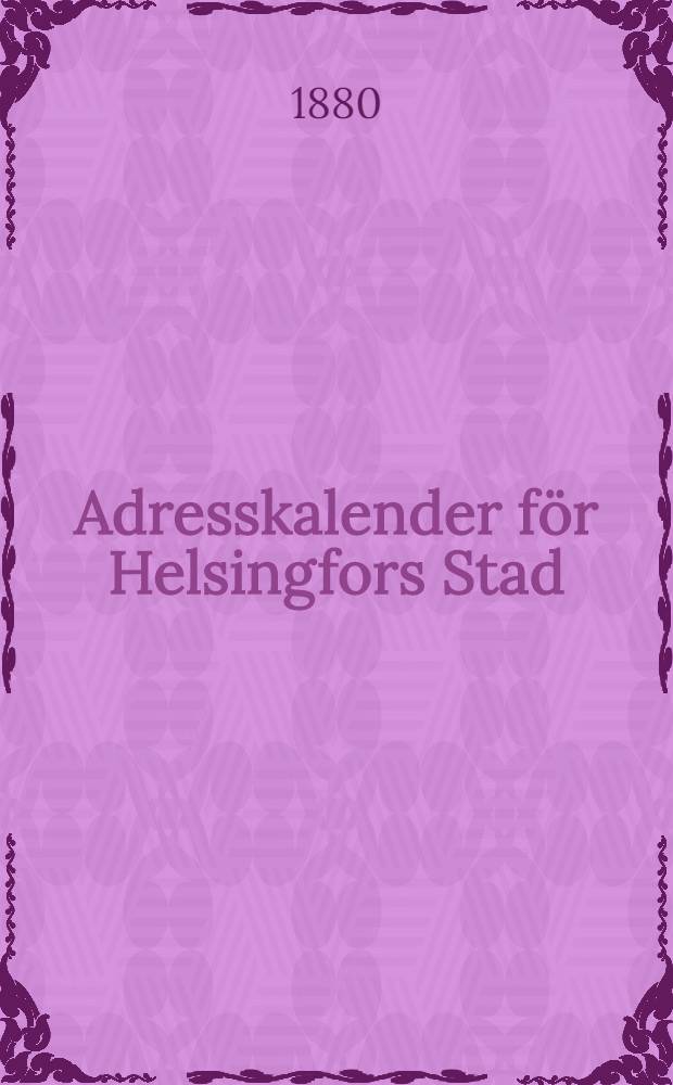 Adresskalender för Helsingfors Stad