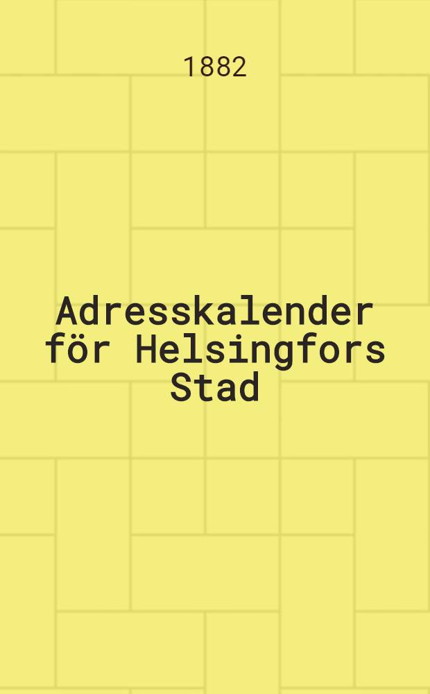 Adresskalender för Helsingfors Stad