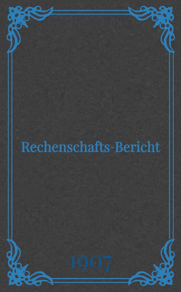 Rechenschafts-Bericht