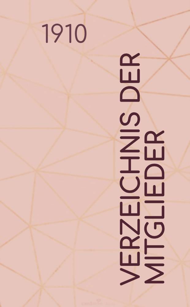 Verzeichnis der Mitglieder