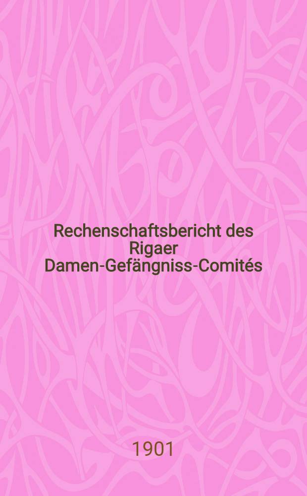 Rechenschaftsbericht des Rigaer Damen-Gefängniss-Comités