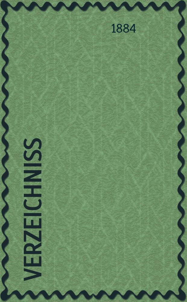 Verzeichniss