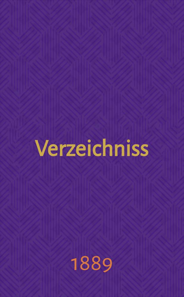 Verzeichniss