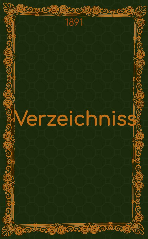 Verzeichniss
