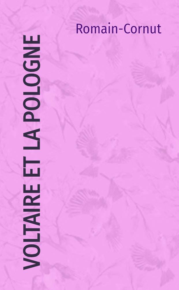 Voltaire et la Pologne