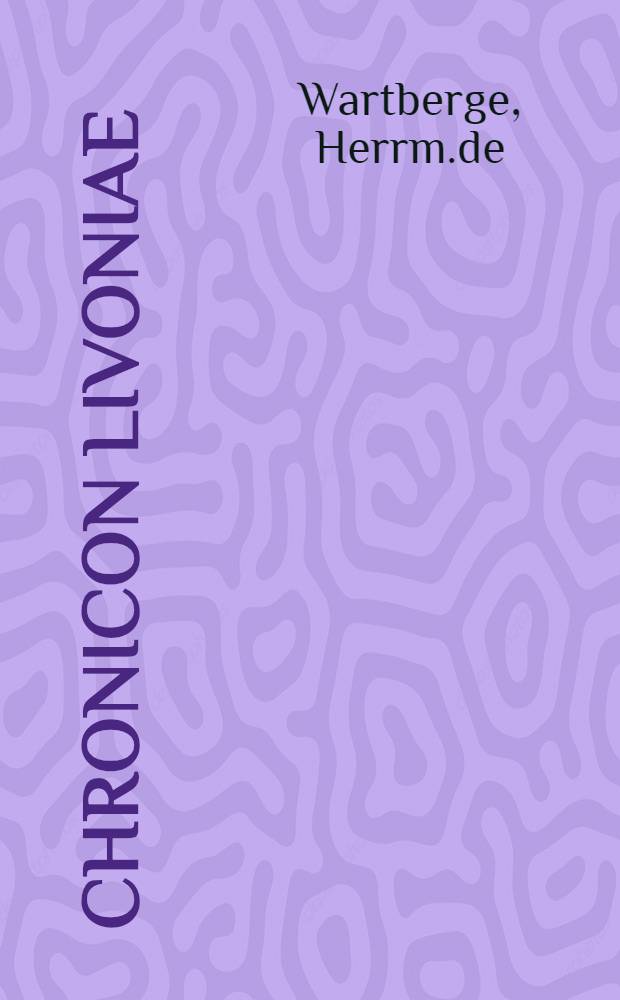 Chronicon Livoniae
