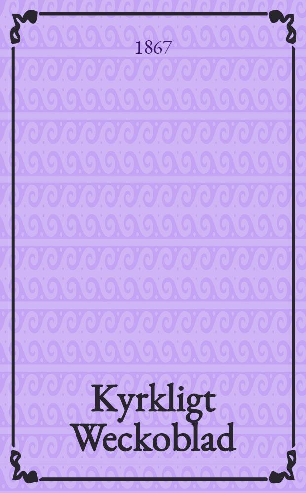 Kyrkligt Weckoblad
