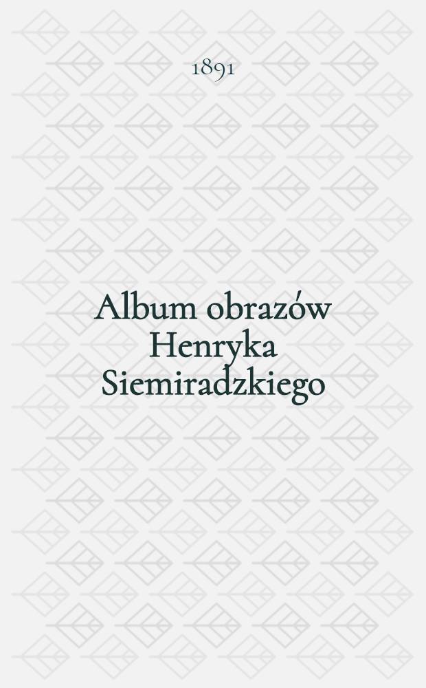 Album obrazów Henryka Siemiradzkiego