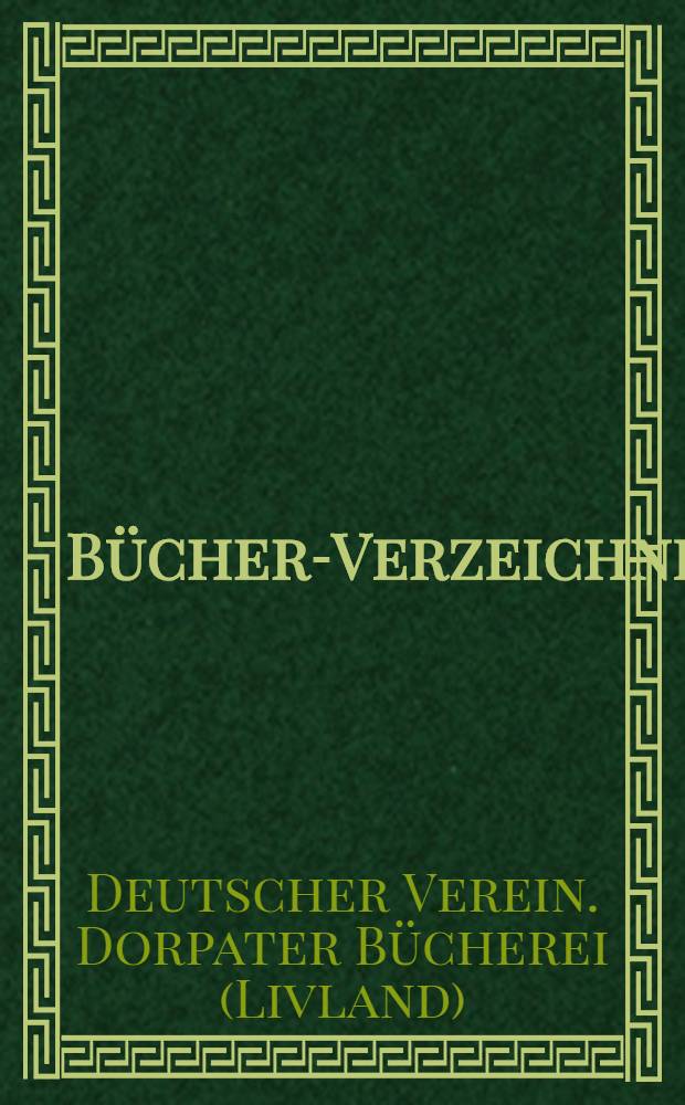 Bücher-Verzeichnis