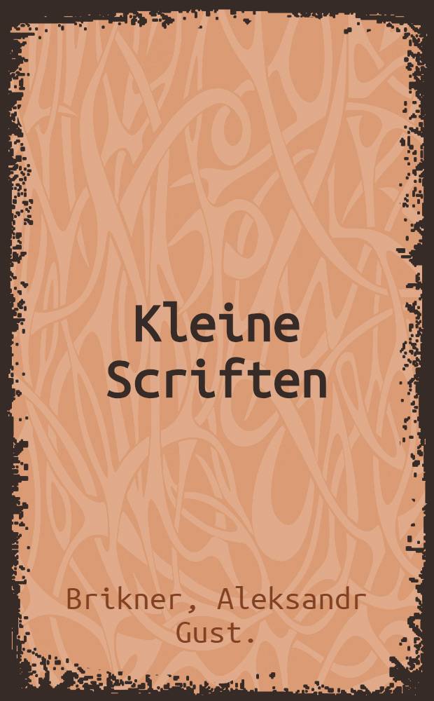 Kleine Scriften