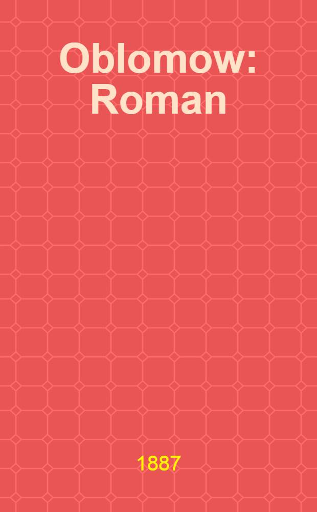 Oblomow : Roman