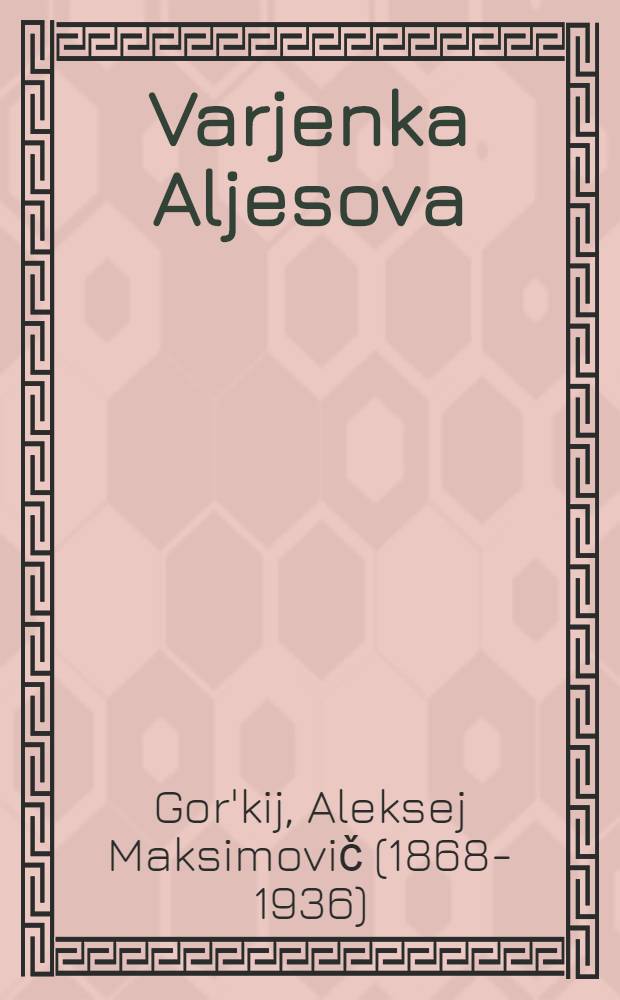 Varjenka Aljesova