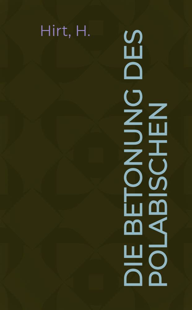 Die Betonung des Polabischen