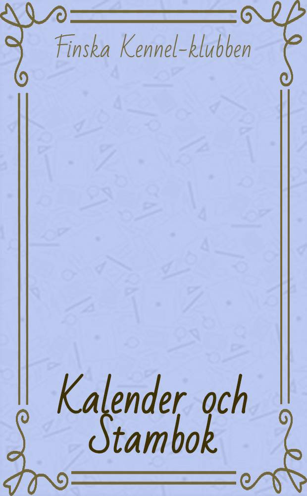 Kalender och Stambok