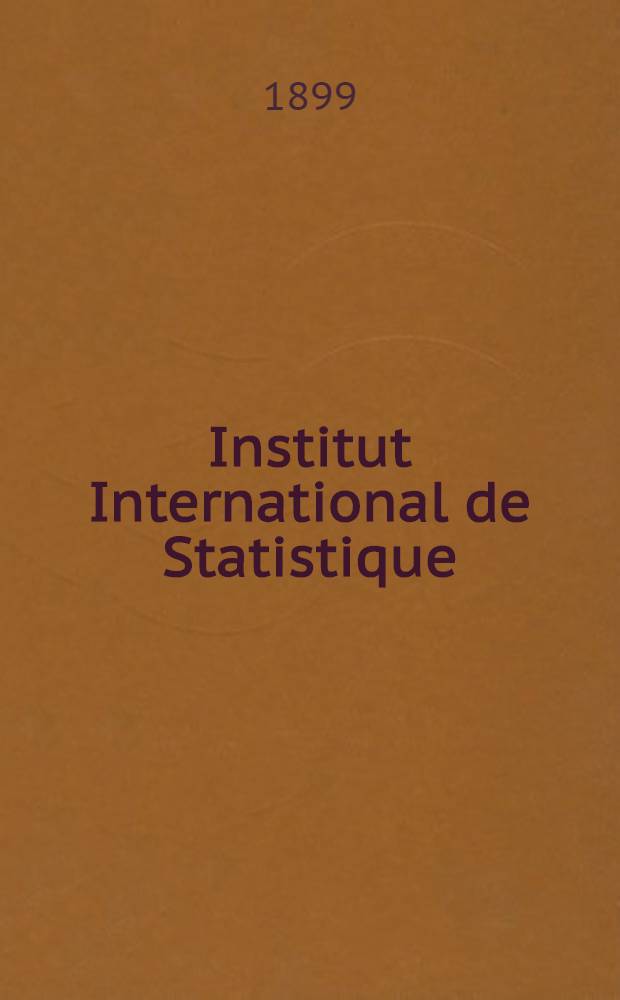 Institut International de Statistique : Aperçu de la nomenclature des professions adoptée pour le dépouillement du recensements de 1897, de la population en Russie