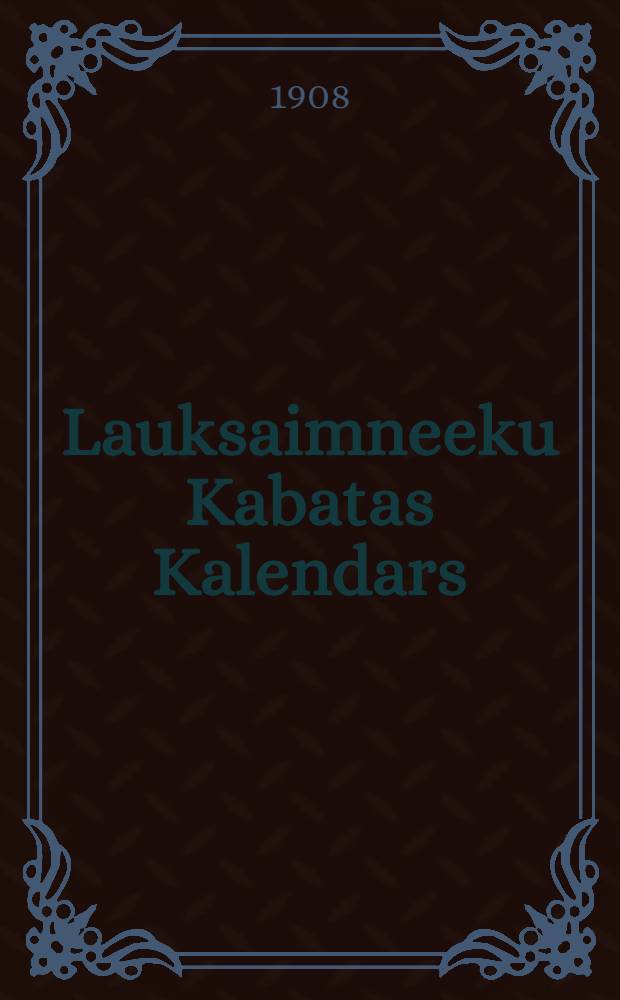 Lauksaimneeku Kabatas Kalendars