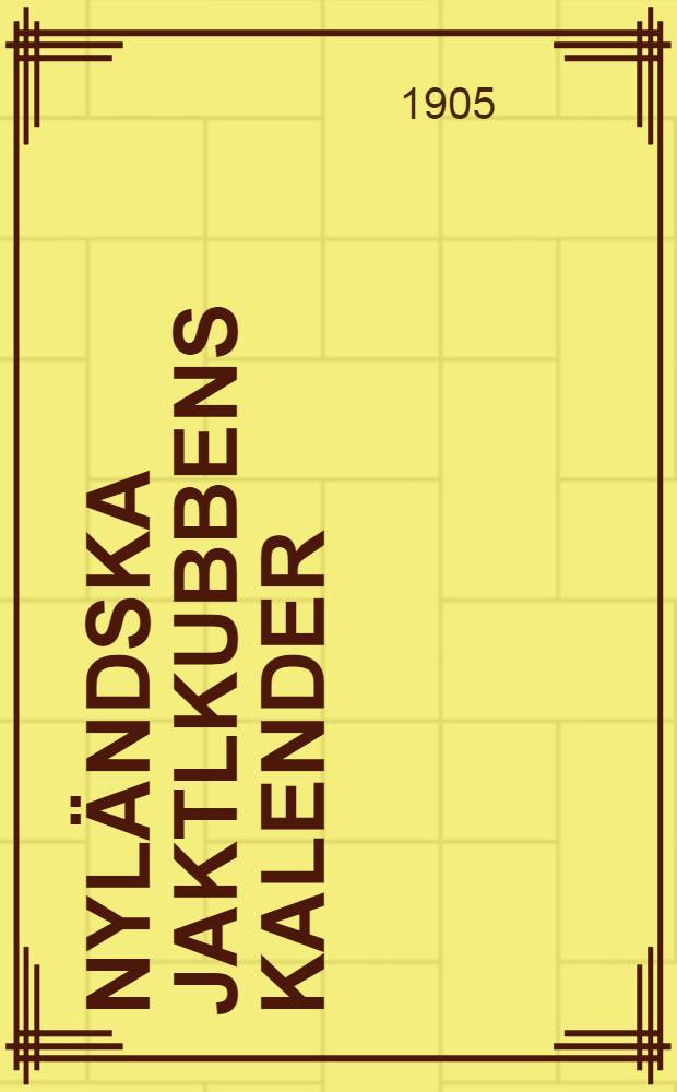 Nyländska Jaktlkubbens kalender