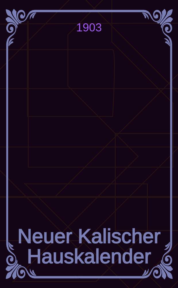 Neuer Kalischer Hauskalender