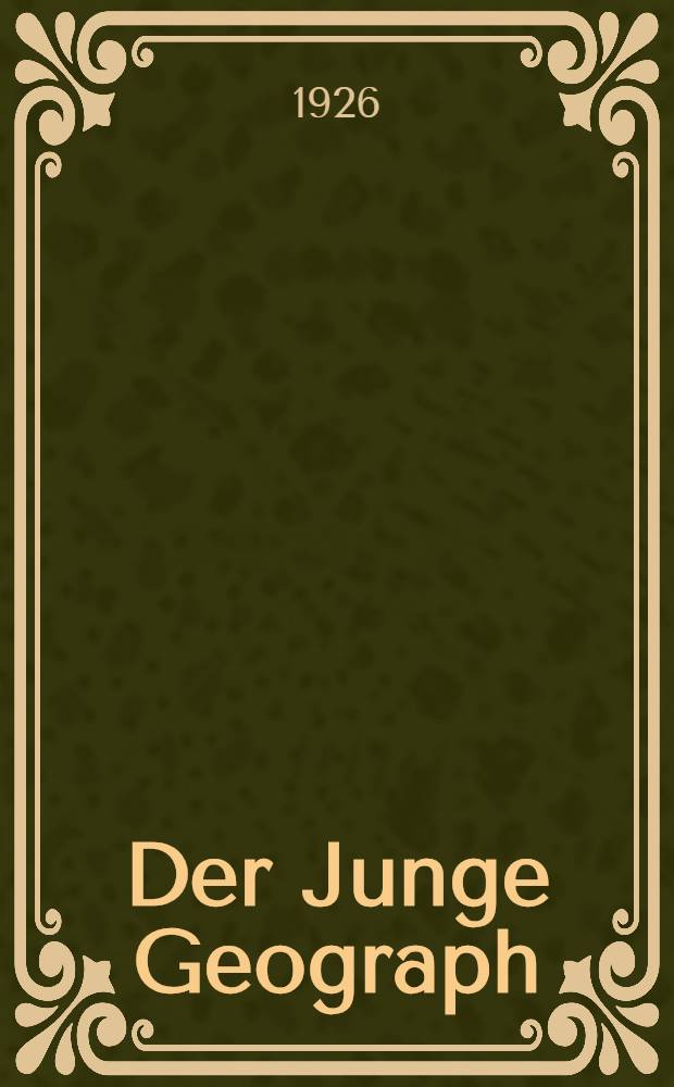 Der Junge Geograph
