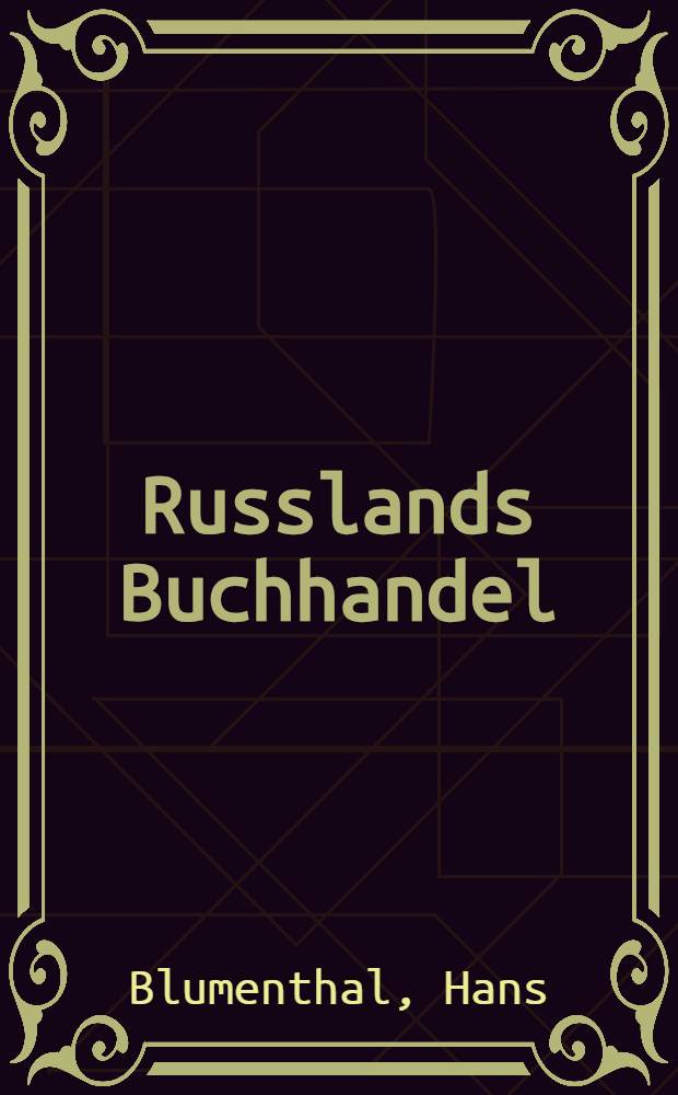Russlands Buchhandel