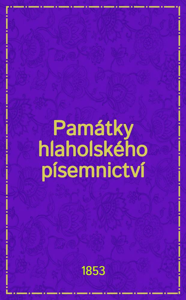 Památky hlaholského písemnictví