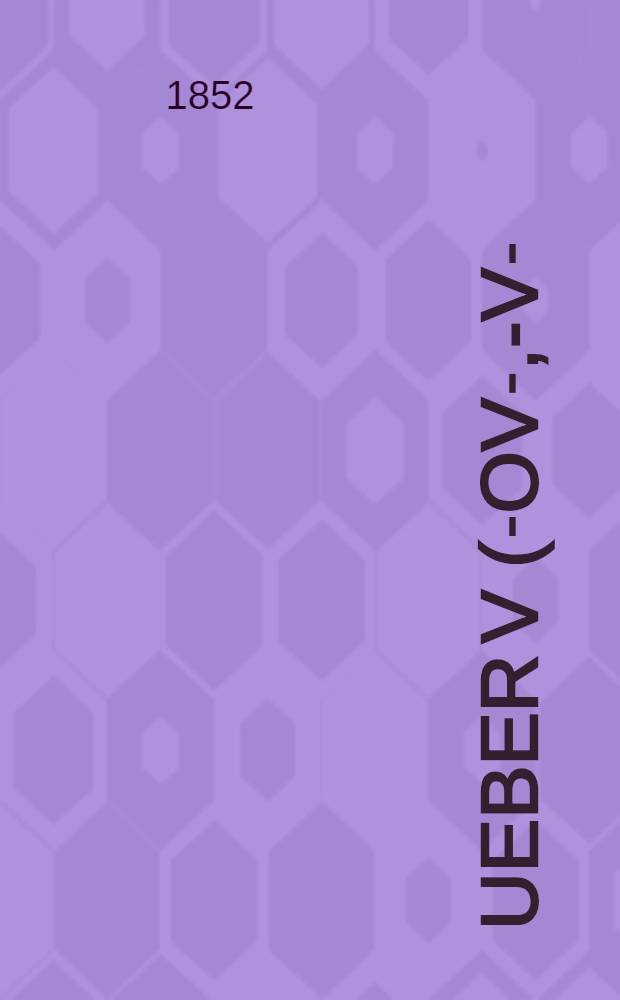 Ueber v(-ov-, -ev-) vor den Casus-Endungen im Slawischen