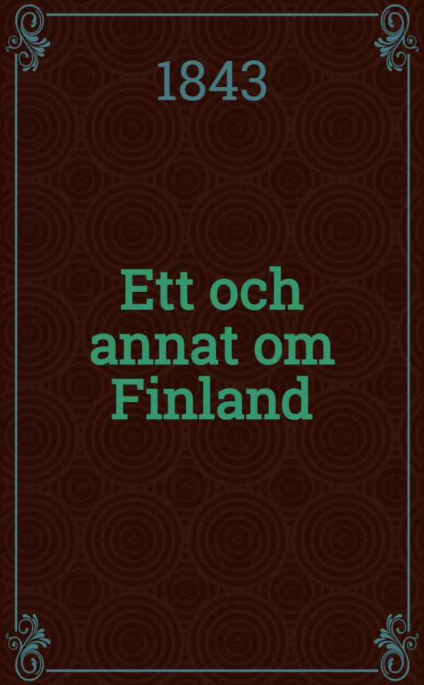 Ett och annat om Finland