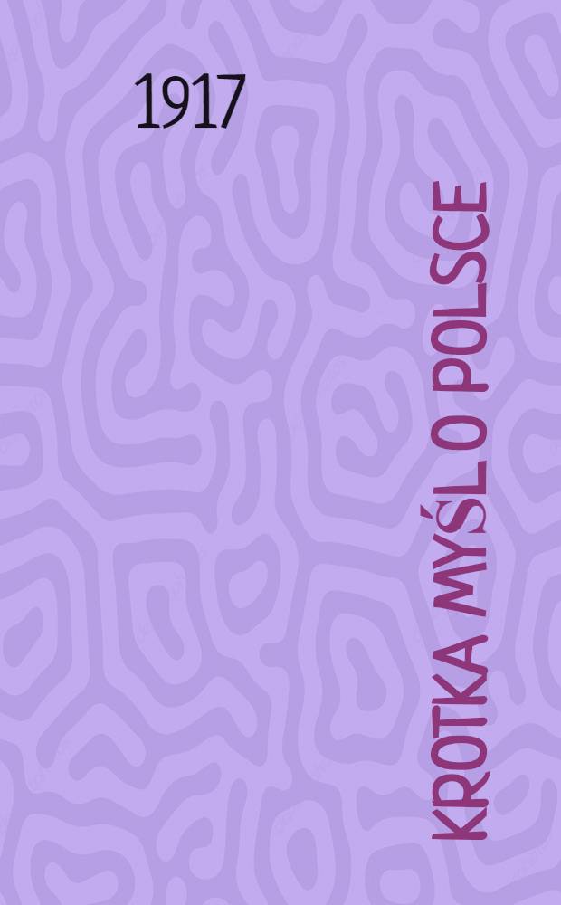 Krotka myśl o Polsce