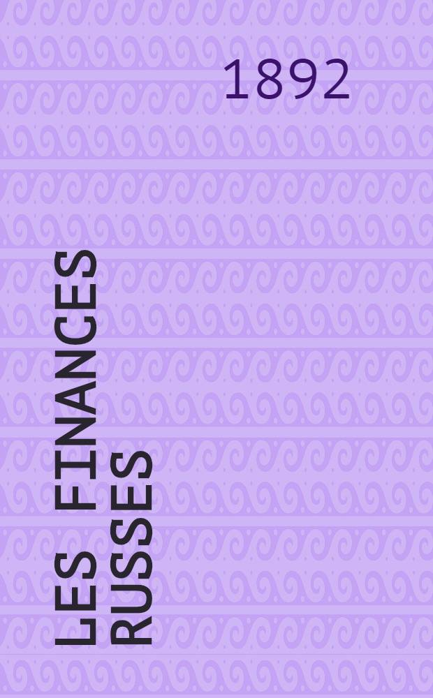 Les Finances russes