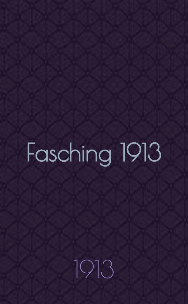 Fasching 1913