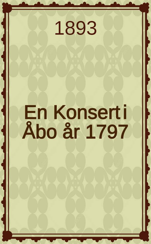 En Konsert i Åbo år 1797
