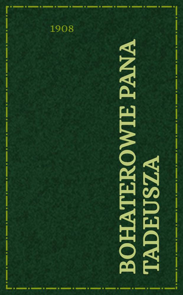 Bohaterowie Pana Tadeusza