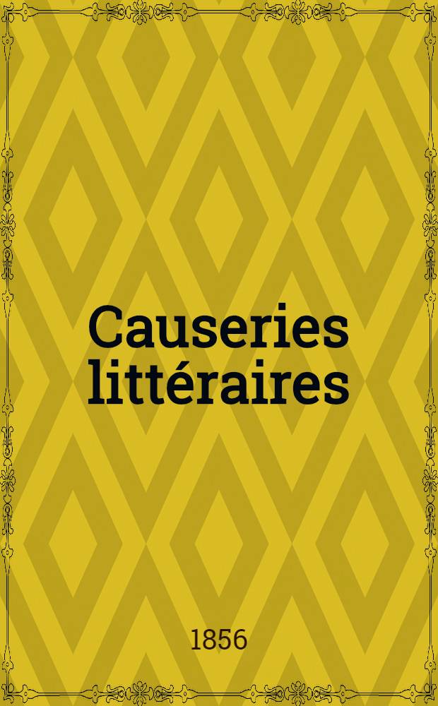 Causeries littéraires : Poëmes de M. Perrault : La tristesse de Kryloff