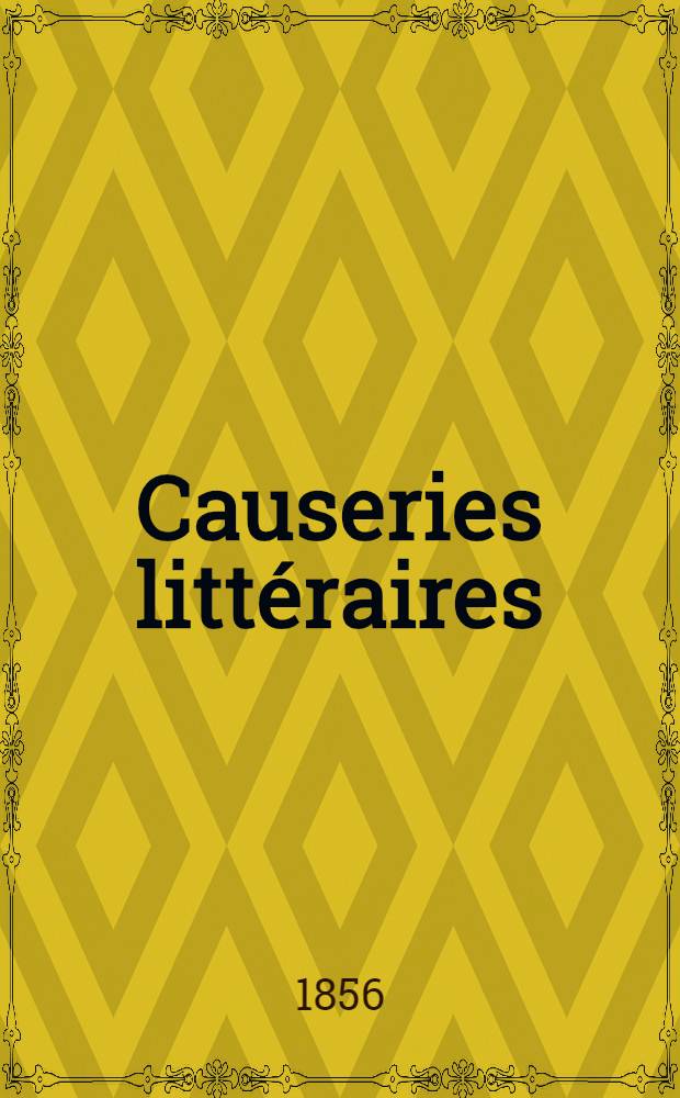 Causeries littéraires : Poëmes de M. Perrault : La tristesse de Kryloff