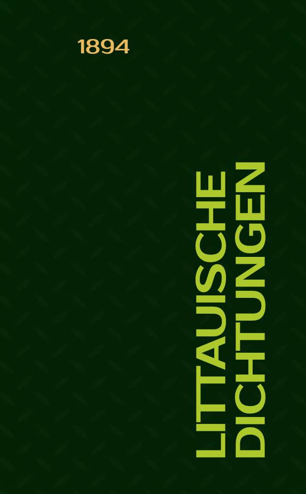 Littauische Dichtungen