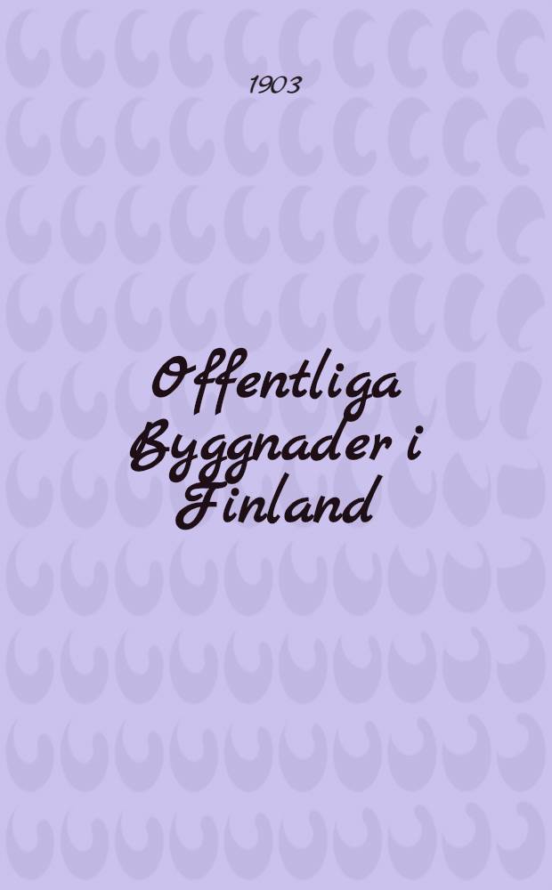Offentliga Byggnader i Finland