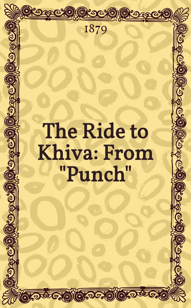 The Ride to Khiva : From "Punch"