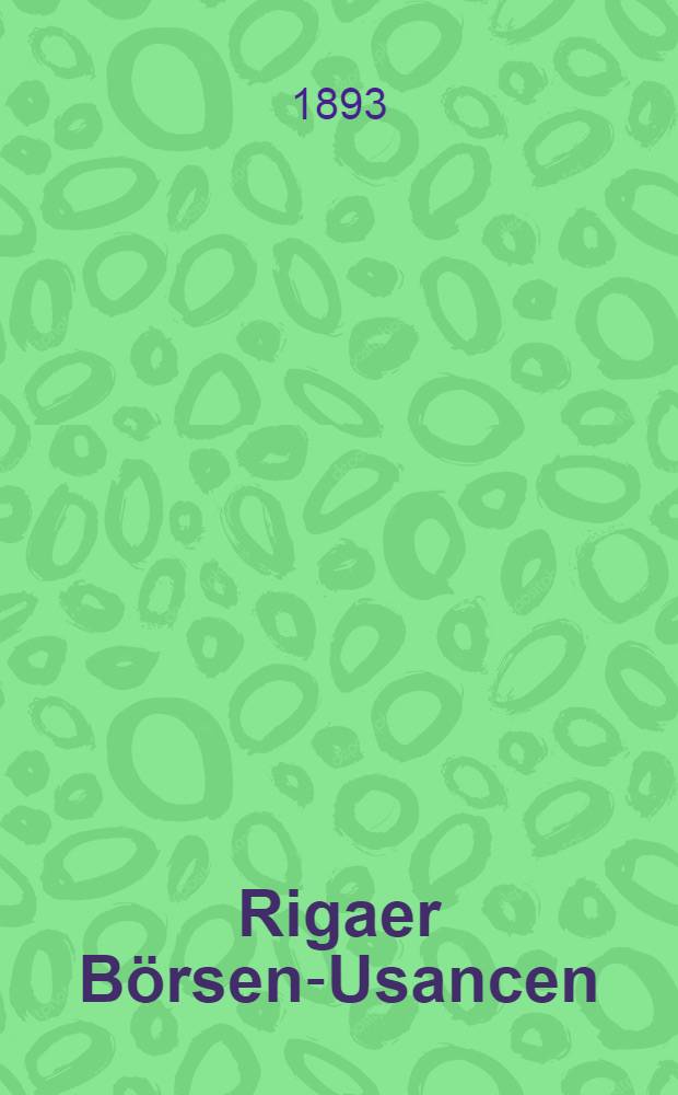 Rigaer Börsen-Usancen