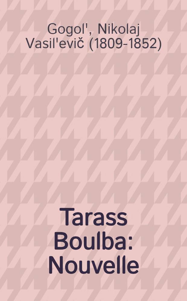 Tarass Boulba : Nouvelle