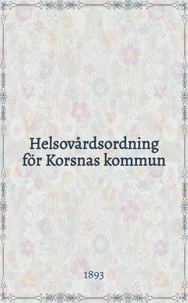 Helsovårdsordning för Korsnas kommun