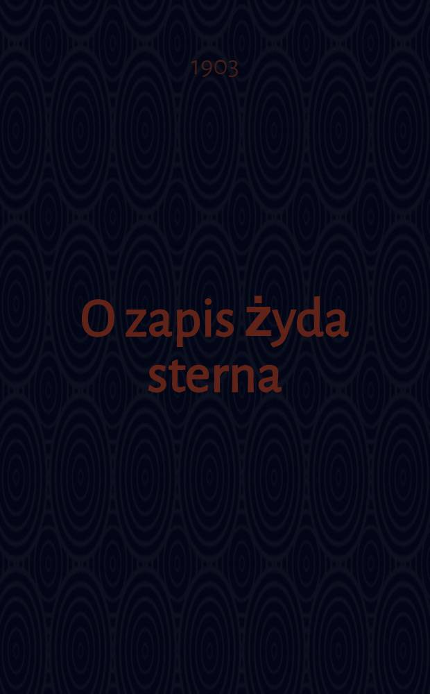 O zapis żyda sterna