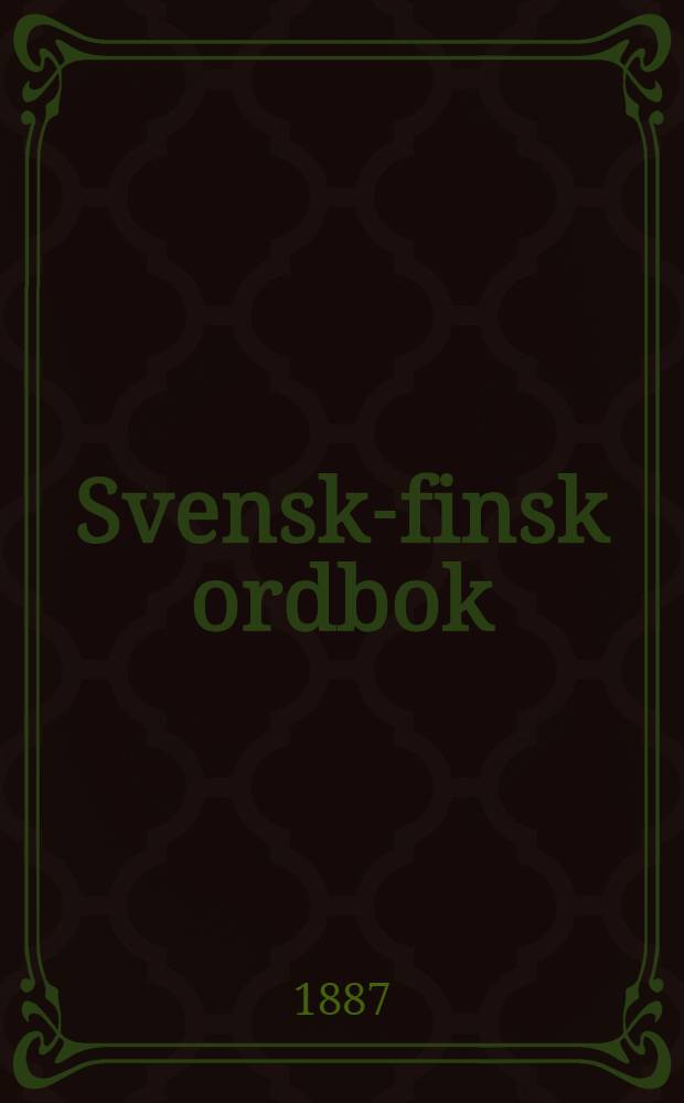 Svensk-finsk ordbok