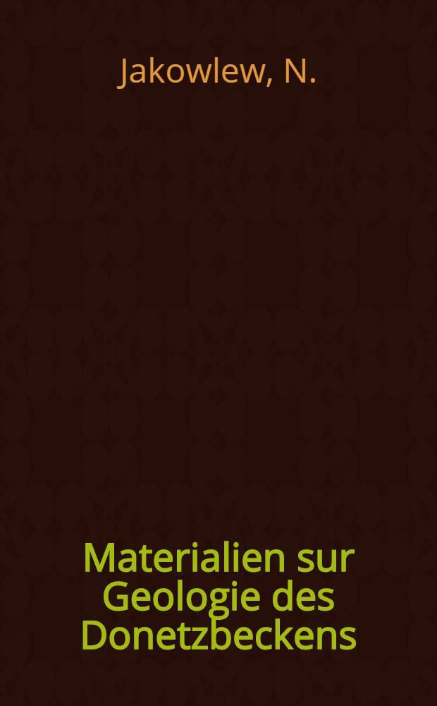 Materialien sur Geologie des Donetzbeckens : Steinsalz, Dolomite, Kupfersandsteine