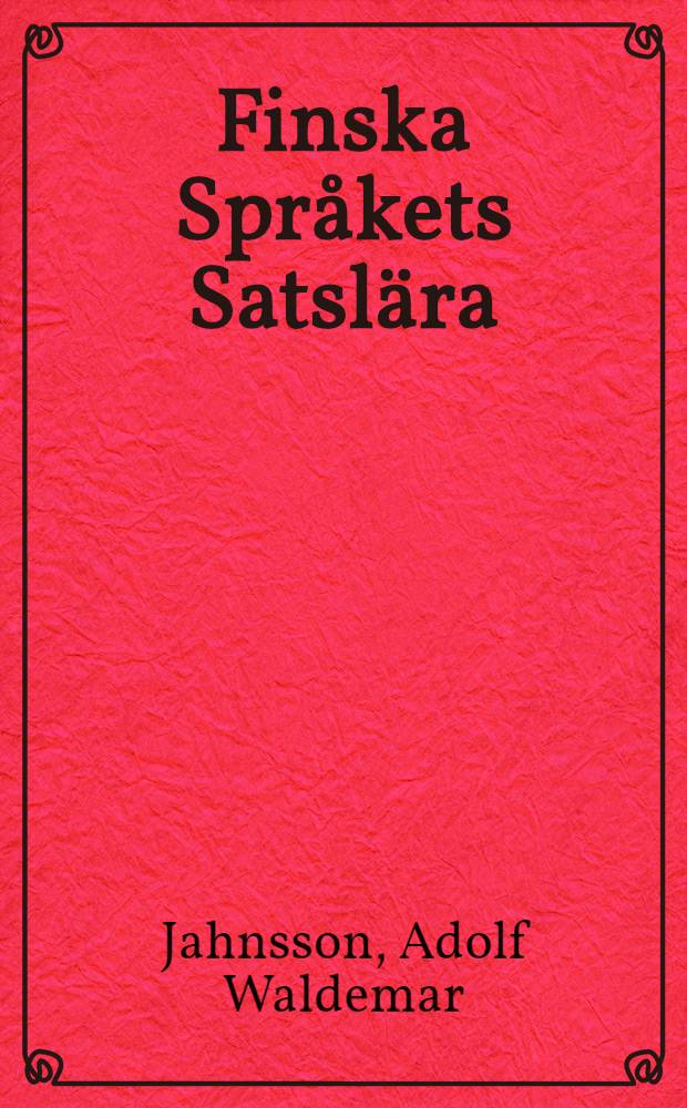 Finska Spr&aring;kets Satsl&auml;ra