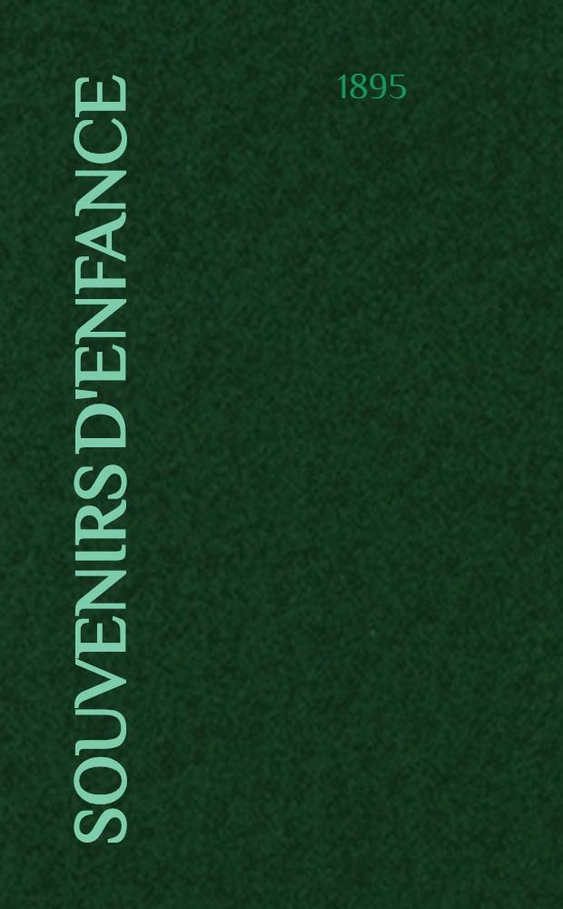 Souvenirs d'enfance