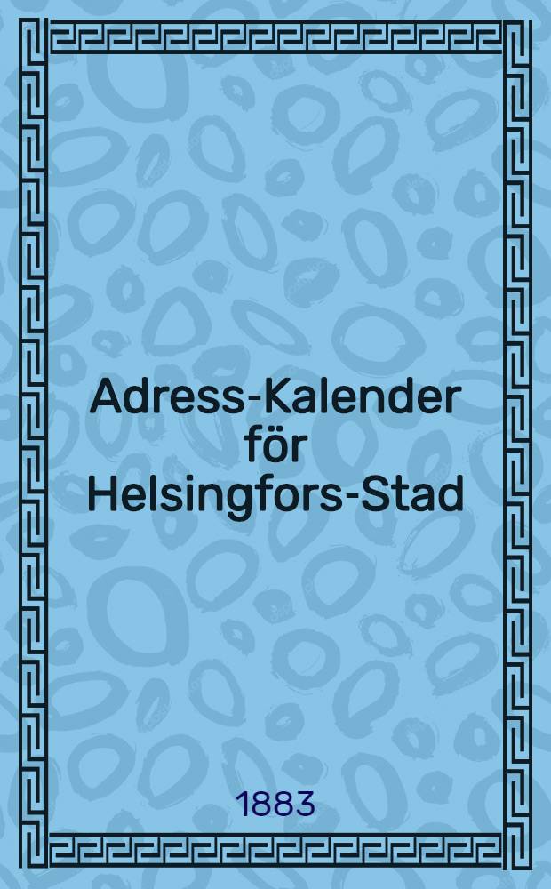 Adress-Kalender för Helsingfors-Stad